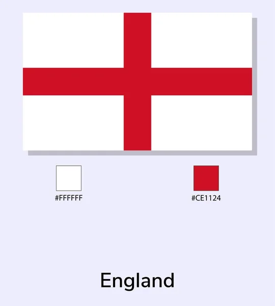 Vector Ilustración Bandera Inglaterra Aislada Sobre Fondo Azul Claro Ilustración — Vector de stock