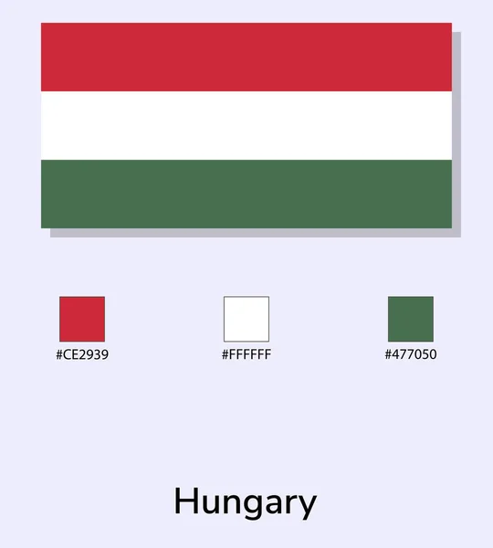 Ilustração Vetorial Bandeira Hungria Isolada Sobre Fundo Azul Claro Ilustração — Vetor de Stock