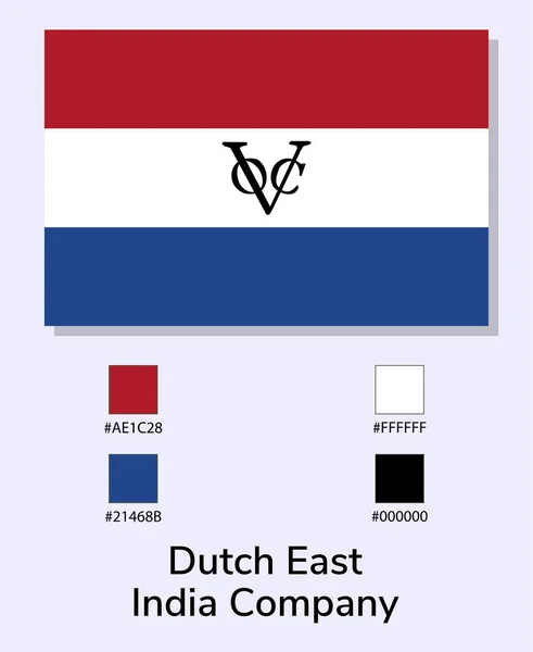 Vector Illustration Der Flagge Der Niederländischen Ostindien Kompanie Isoliert Auf — Stockvektor