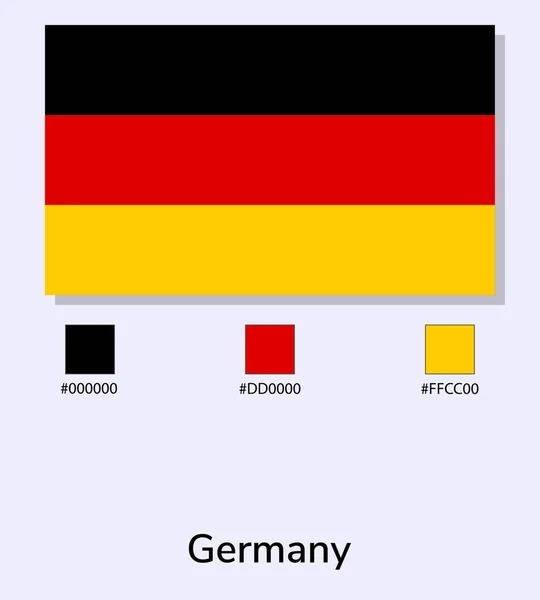Vektor Illustration Tyskland Flagga Isolerad Ljusblå Bakgrund Illustration Nationell Tyskland — Stock vektor
