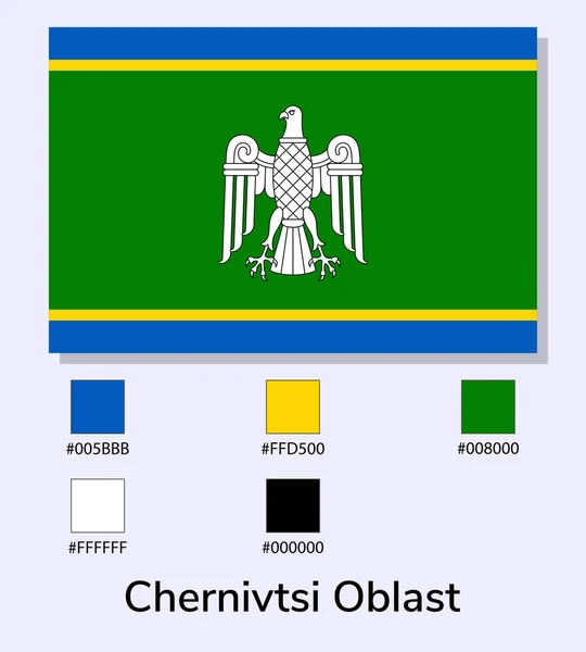 Chernivtsi Oblastı 'nın Vektör İllüstrasyonu açık mavi arka planda izole edildi. Resim: Chernivtsi Oblastı Renk Kodları. Orijinaline olabildiğince yakın. vektör eps10.