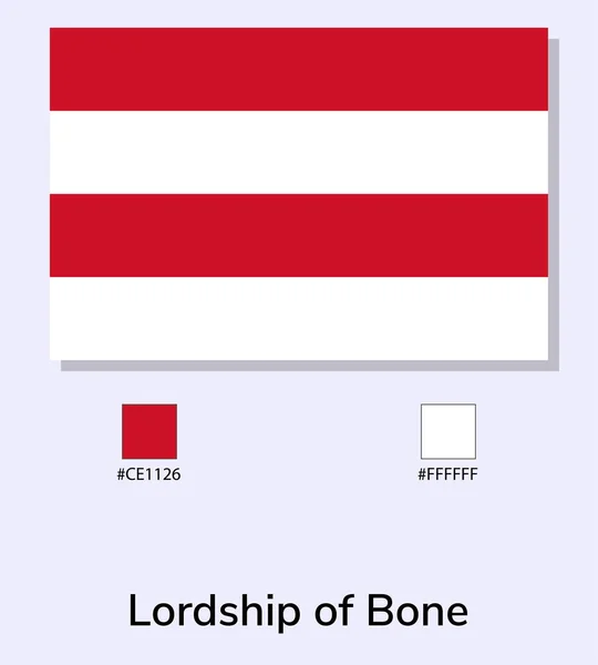 Ilustracja Wektorowa Flagi Lorda Kości Odizolowana Jasnoniebieskim Tle Jak Najbliżej — Wektor stockowy