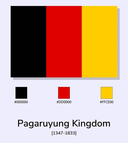Wektor Ilustracja Flagi Królestwa Pagaruyung Jasnoniebieskim Tle Ilustracja Flaga Królestwa — Wektor stockowy