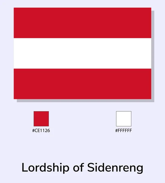 Wektor Ilustracja Flagi Lorda Sidenreng Jasnoniebieskim Tle Jak Najbliżej Oryginału — Wektor stockowy
