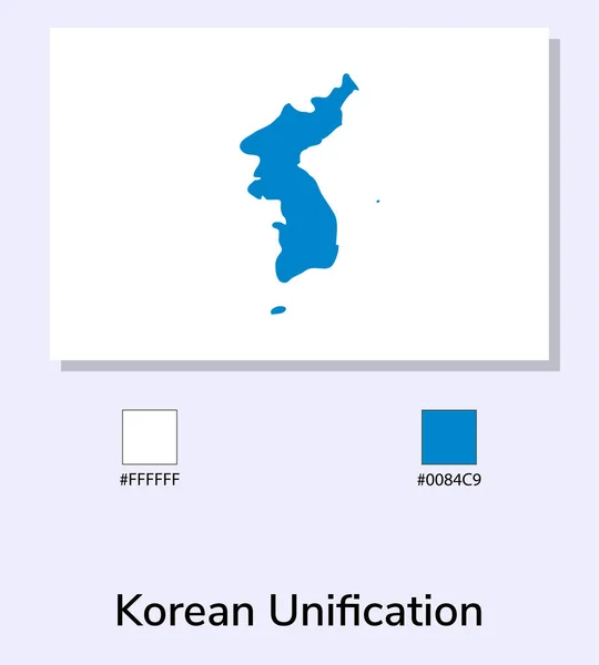 Vektor Illustration Koreanska Unification Flagga Isolerad Ljusblå Bakgrund Illustration Koreansk — Stock vektor