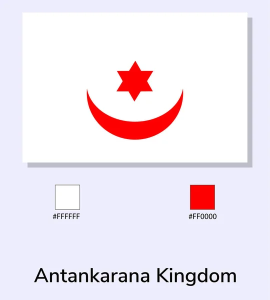 Wektor Ilustracja Flagi Królestwa Antankarany Odizolowanej Jasnoniebieskim Tle Ilustracja Flaga — Wektor stockowy