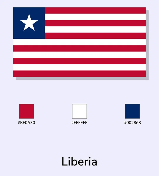 Vektor Illustration Liberia Flagga Isolerad Ljusblå Bakgrund Illustration Nationell Liberia — Stock vektor