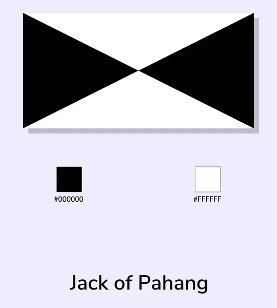 Vector Illustratie Van Vlag Van Jack Pahang Geïsoleerd Lichtblauwe Achtergrond — Stockvector
