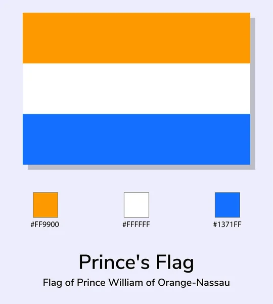 Vector Illustration Prince Flag Isolated Light Blue Background Illustration Prince — Stock Vector