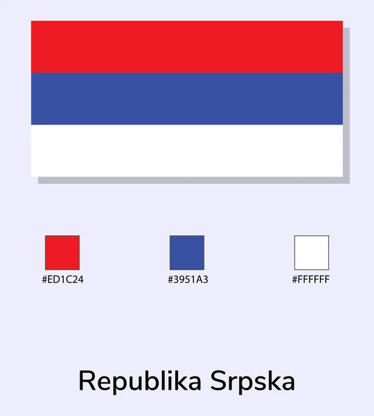 Ilustração Vetorial Bandeira Republika Srpska Isolada Sobre Fundo Azul Claro —  Vetores de Stock