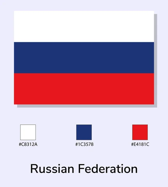 Векторная Иллюстрация Флага Российской Федерации Выделена Голубом Фоне Флаг Российской — стоковый вектор