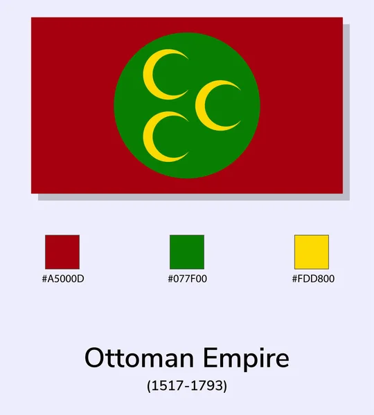Vektor Oszmán Birodalom Illusztrációja 1517 1793 Zászló Világoskék Háttérrel Elszigetelve — Stock Vector
