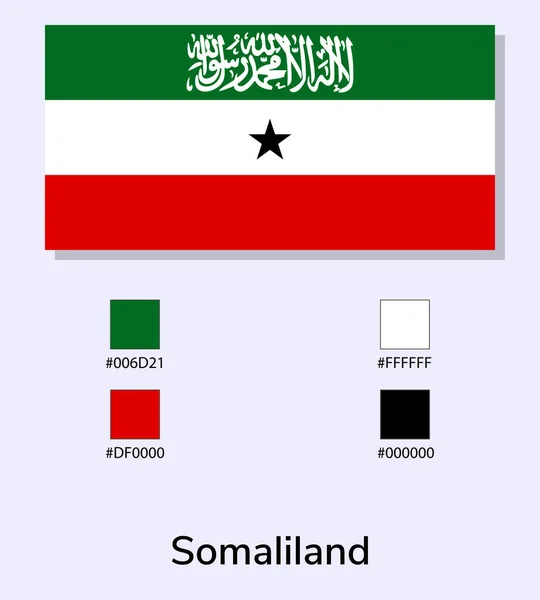 Illustrazione Vettoriale Della Bandiera Somala Isolata Sfondo Azzurro Illustrazione Bandiera — Vettoriale Stock