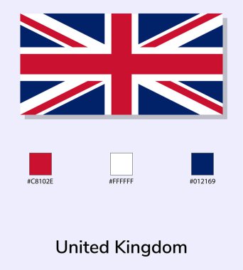 Açık mavi arkaplanda Birleşik Krallık bayrağının vektör çizimi izole edildi. Renk kodlu Birleşik Krallık bayrağı. Orijinaline olabildiğince yakın. Kullanıma hazır, düzenlemesi kolay.