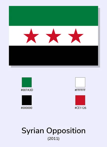 Εικονογράφηση Διάνυσμα Της Συριακής Σημαίας Της Αντιπολίτευσης 2011 Που Απομονώνεται — Διανυσματικό Αρχείο