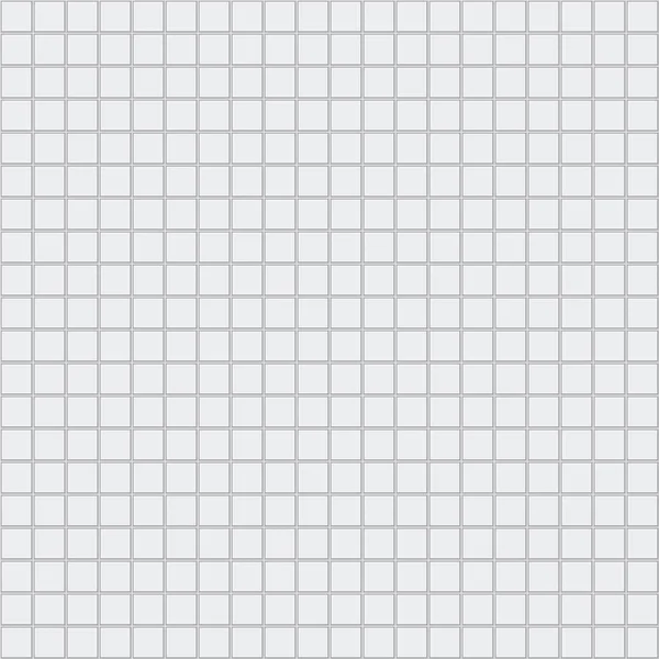 白いセラミック床と壁のタイルのベクトルグラフィック 幾何学的なモザイクの質感 正方形のタイルシームレスパターン 白い色のタイルの概要背景 — ストックベクタ