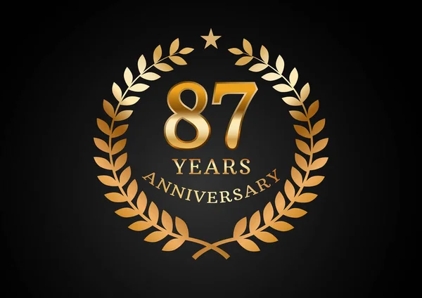 Gráfico Vectorial Del Fondo Celebración Del Aniversario Años Oro Logotipo — Archivo Imágenes Vectoriales