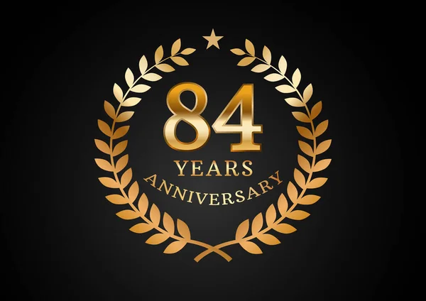 Gráfico Vectorial Del Fondo Celebración Del Aniversario Años Oro Logotipo — Archivo Imágenes Vectoriales