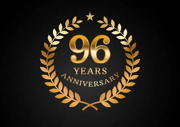 Gráfico Vectorial Del Fondo Celebración Del Aniversario Años Oro Logotipo — Vector de stock