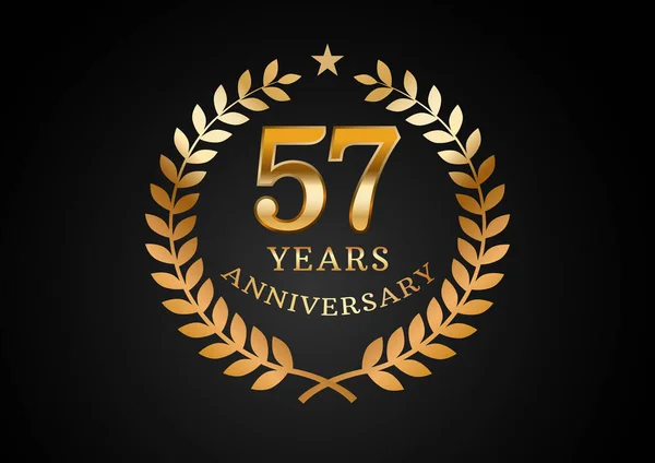 Gráfico Vectorial Del Fondo Celebración Del Aniversario Años Oro Logotipo — Vector de stock