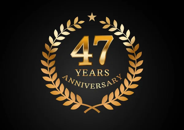 Gráfico Vetorial Fundo Celebração Aniversário Anos Logotipo Aniversário Ouro Com —  Vetores de Stock