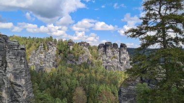 Elbe Kum Taşı Dağlarında Bastei Saksonya Almancası