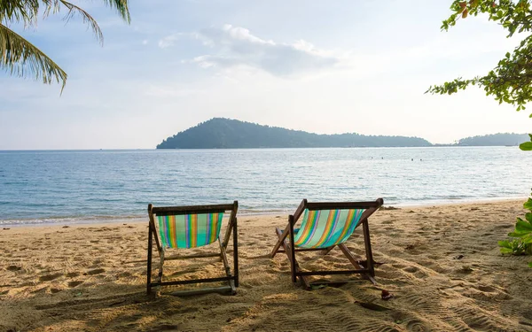 Cadeiras Praia Uma Praia Tropical Klong Kloi Beach Koh Chang — Fotografia de Stock