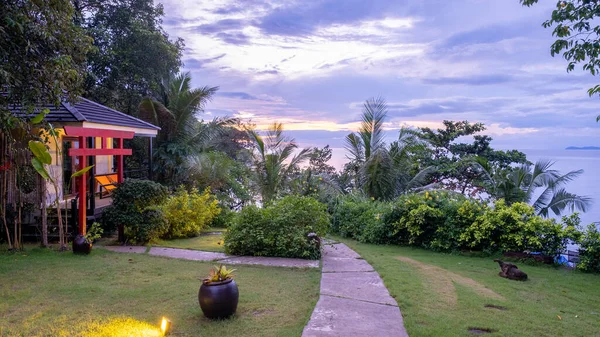 Koh Kood Thailand October 2022 Luxury Vacation Bungalow Tropical Garden — 图库照片