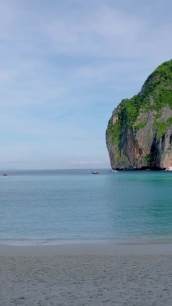Koh Phi Phi Thailand Empty Maya 관광객없는 — 비디오
