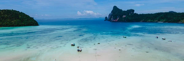 Drone Antenn Utsikt Över Loh Dalum Beach Koh Phi Phi — Stockfoto
