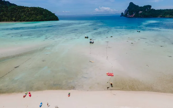 Drone Widok Góry Loh Dalum Beach Koh Phi Phi Don — Zdjęcie stockowe
