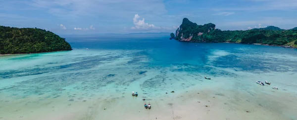 Drone View Loh Dalum Beach Koh Phi Phi Don Morning — Stock Photo, Image