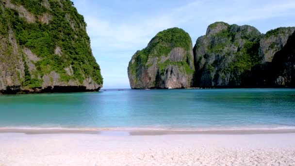 Tropická Pláž Záliv Koh Phi Phi Thajsko Prázdné Maya Pláž — Stock video