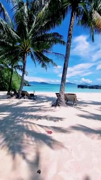 Koh Kham Trat Tajlandia Widok Lotu Ptaka Tropikalną Wyspę Pobliżu — Wideo stockowe