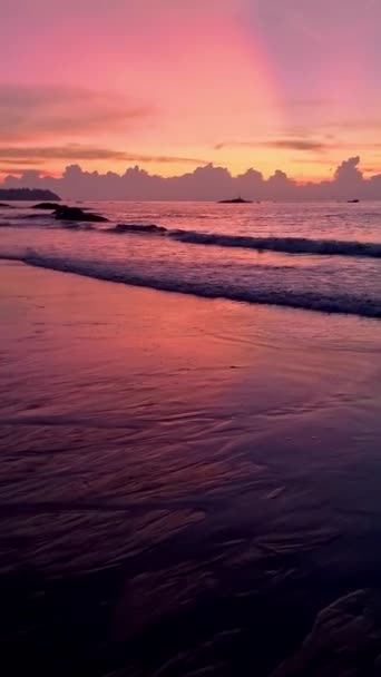 Sunset Beach Khao Lak Tayland — Stok video