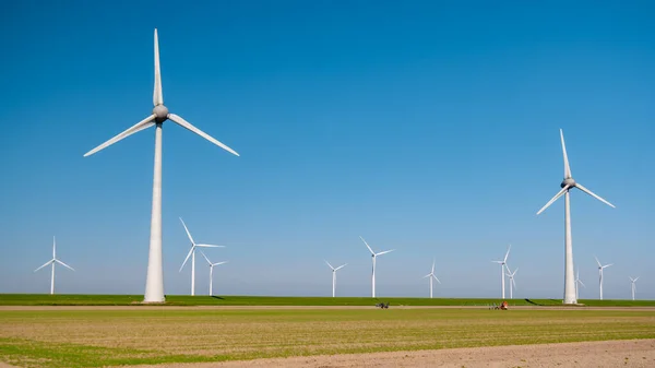Windmill Turbines Blue Sky Netherlands — Stock Photo, Image
