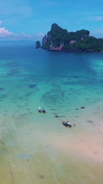 Loh Dalum Beach Koh Phi Phi Krabi Thailand Gezien Vanuit — Stockvideo