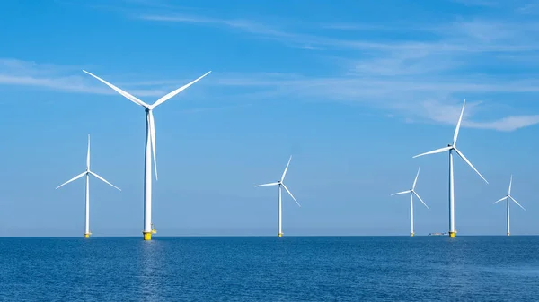 Вітряні Турбіни Генерують Зелену Енергію Енергетичний Перехід Європі — стокове фото