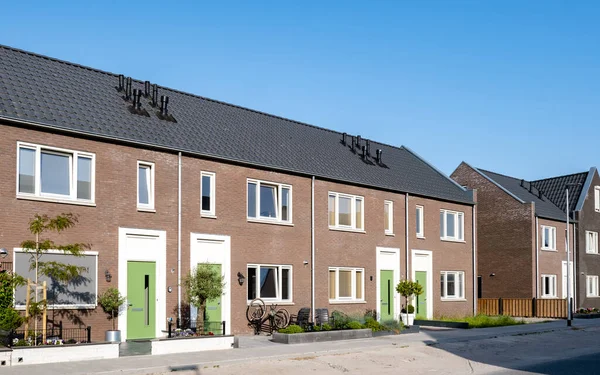 Nově Postavené Moderní Rodinné Domy Nizozemsku — Stock fotografie