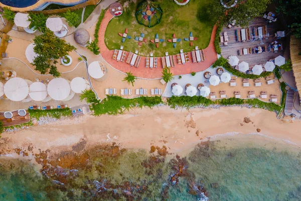 Pattaya Thailand December 2022 Drone View Cafe Restaurant Oxygen Beachfront — Stock Photo, Image