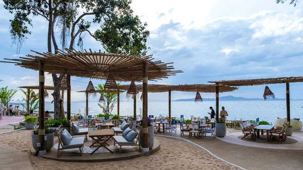 Pattaya Tailândia Dezembro 2022 Vista Para Restaurante Café Oásis Beira — Fotografia de Stock