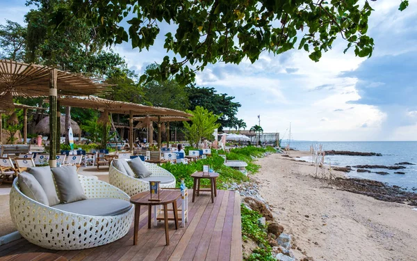 Pattaya Tajlandia Grudzień 2022 Widok Restauracji Kawiarnia Oxygen Plaży Oaza — Zdjęcie stockowe