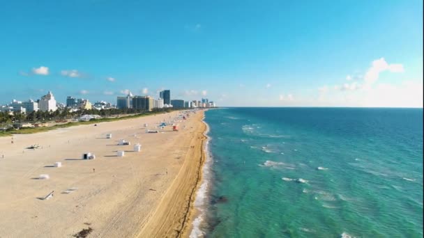 Drone Vista Aerea Miami South Beach Florida — Video Stock