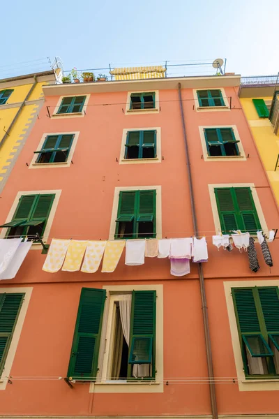 Очаровательные Средиземноморские Улицы Vernazza Village Cinque Terre National Park Italy — стоковое фото