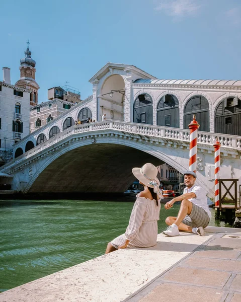 Venise Italie Couple Hommes Femmes Lors Voyage Venise Hommes Femmes — Photo