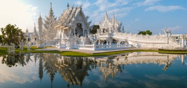 Beyaz Tapınak Chiang Rai Tayland, Wat Rong Khun, Chiang Rai, Kuzey Tayland.