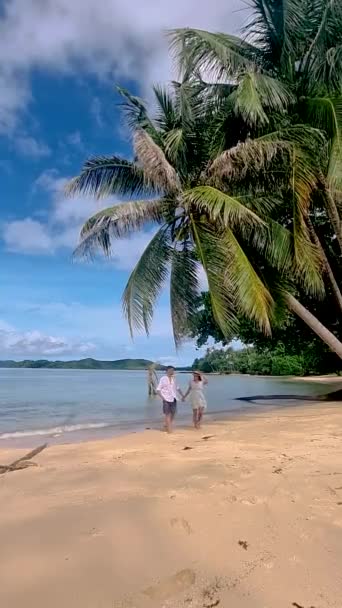 Couple Men Women Hammock Beach Koh Mak Island Thailand — Stock videók