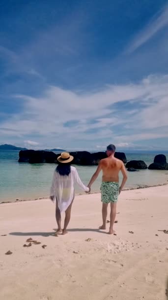 Couple Trip Tropical Island Koh Kham Koh Chang Archipelago Trat — Stock videók
