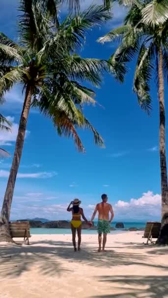 一对夫妇前往泰国特拉特的金昌群岛的热带岛屿Koh Kham — 图库视频影像
