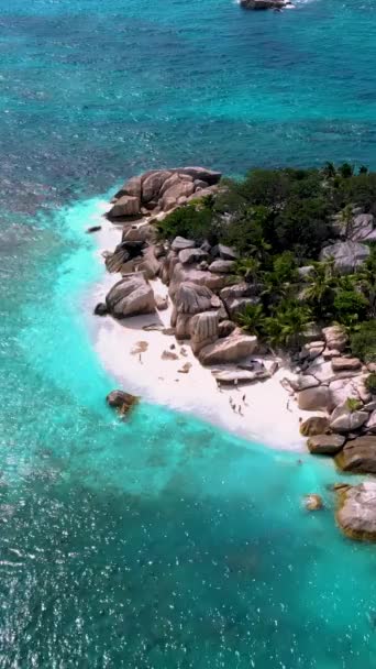 Tropical Island Seychelles Drone View Island Seychelles Coco Island Seychelles — Wideo stockowe